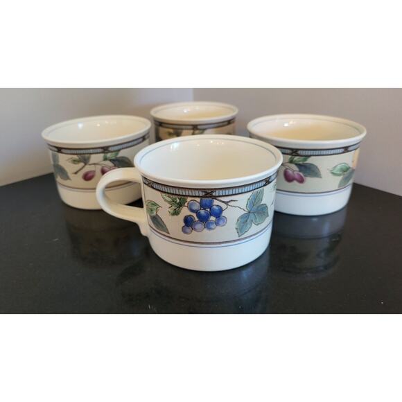 (Set of 4) Mikasa Intaglio GARDEN HARVEST Cups CAC29 Stoneware - Picture 7 of 15